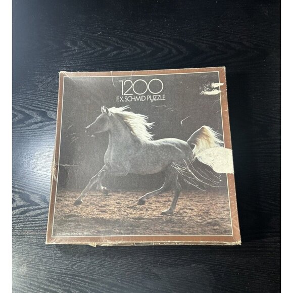 FX Schmid 1200 Piece Exquisit Jigsaw Puzzle Wild Mustang Horse Vintage in Box - Picture 9 of 9